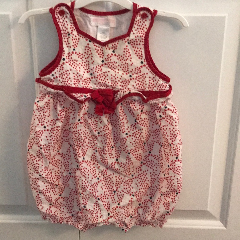 Janie and Jack! Red white and blue romper and hat